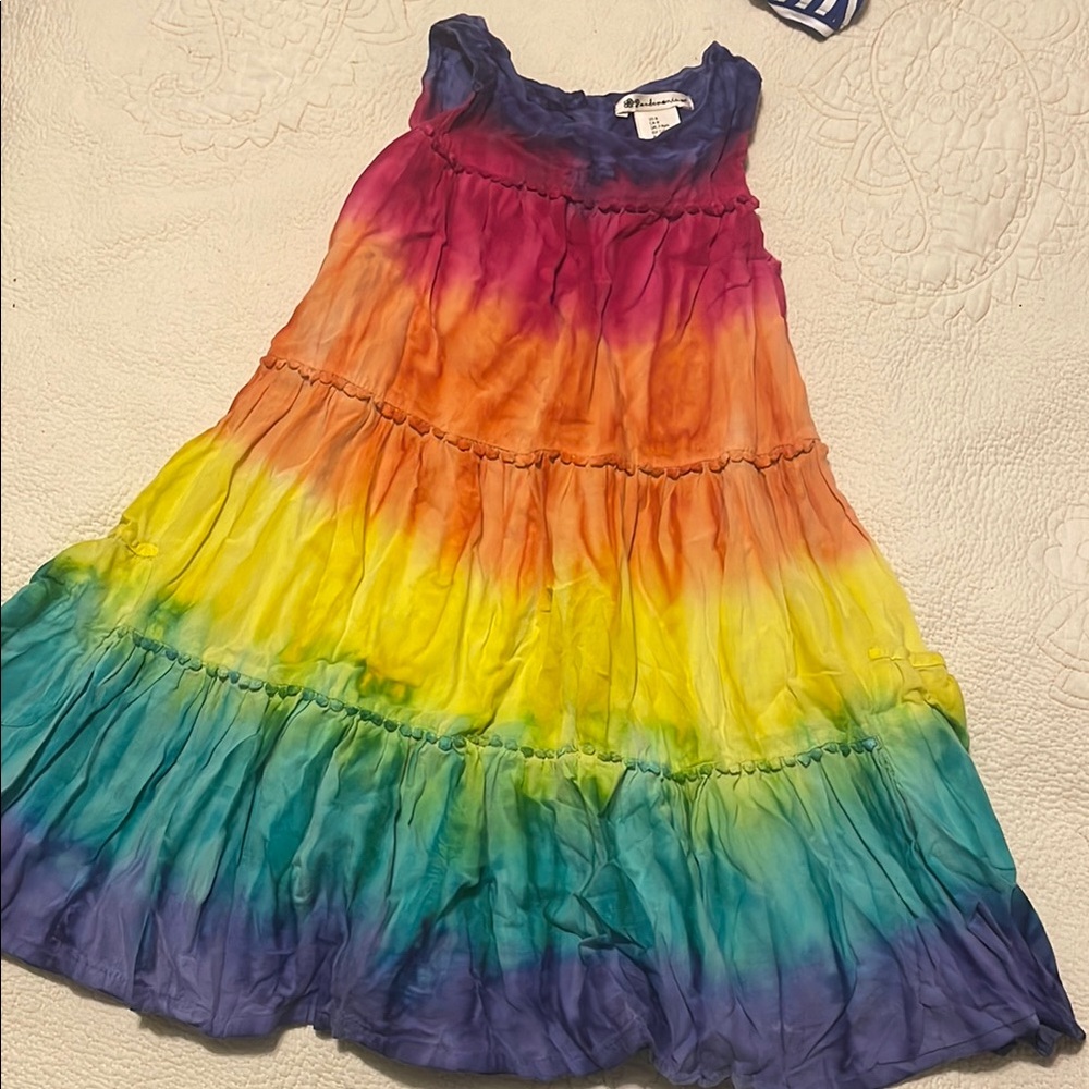 Colorful Tie-Dye Sleeveless Dress